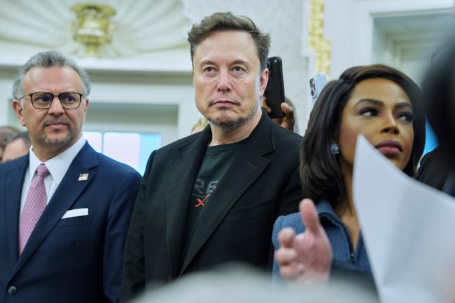 Elon Musk in the Oval Office of the White House, Washington, DC, May 21, 2025.