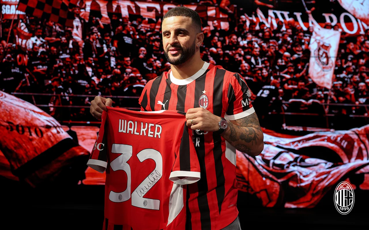 Official: Kyle Walker joins Milan from Manchester City (picture via www.acmilan.com/it)