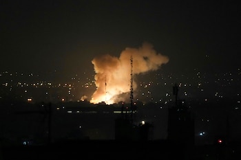 A column of smoke after