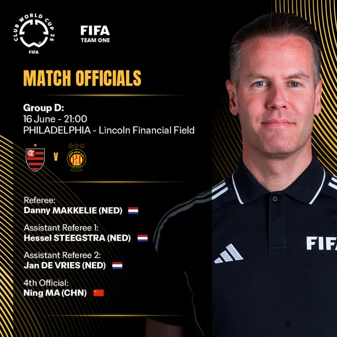 Referees for the match Flamengo vs. Esperance de Tunis
