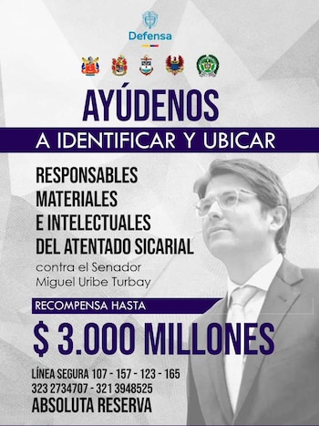 Autoridades ofrecen hasta 3.000 millones