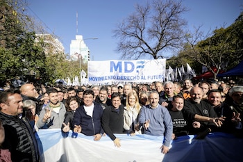 Axel Kicillof en la marcha