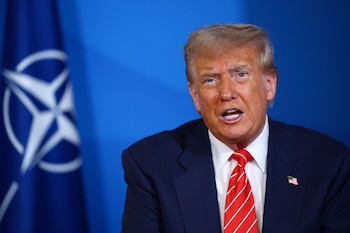 El presidente Trump durante la