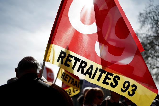 A demonstration regarding pension reforms in Paris on March 20, 2025.