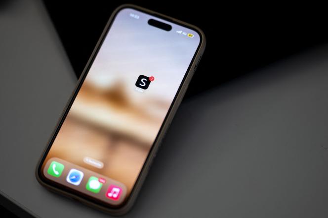 Shein e-commerce application on a mobile phone, in Paris, June 3, 2025.