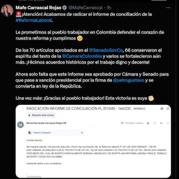 Así lo informó María Fernanda