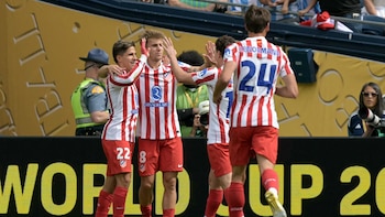 Los jugadores del Atlético de