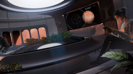 A pressurized habitat on Mars as envisioned by SpaceX