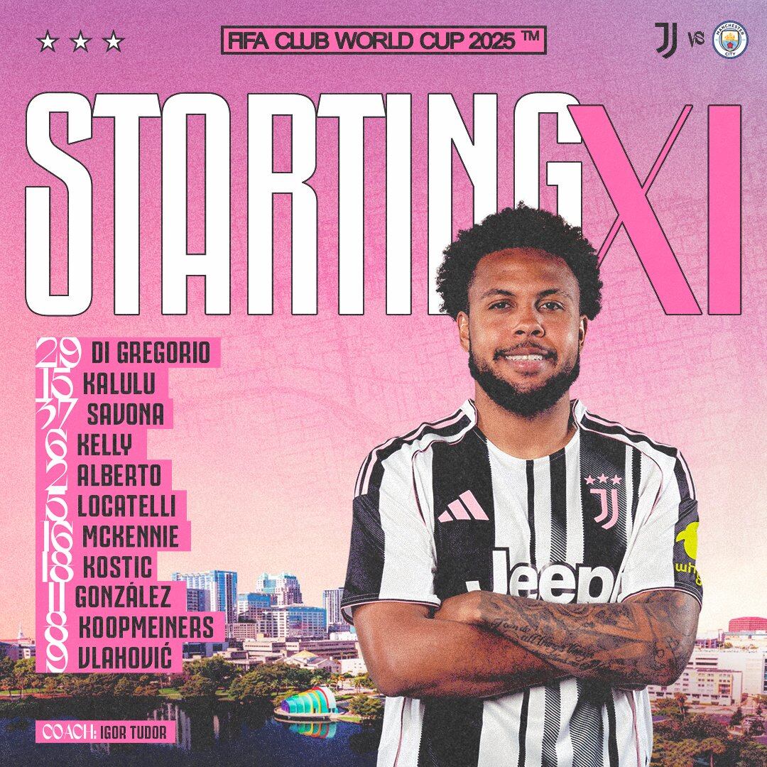 Juventus formation against Manchester City (@juventusfc)
