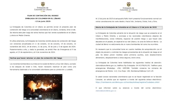 Comunicado de la embajada de