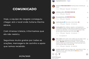 El comunicado de la familia