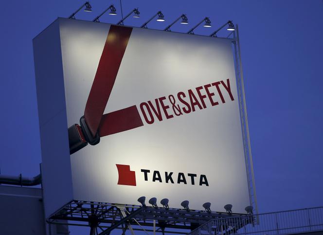 A billboard for the former automotive supplier Takata in Tokyo, September 2014. The defective airbags from this now-defunct Japanese company have caused the largest vehicle recall in automotive history.