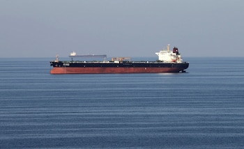 Oil tankers go through the Strait of