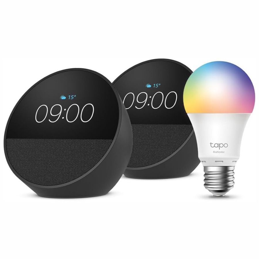 Two Echo Spot + Tapo E27