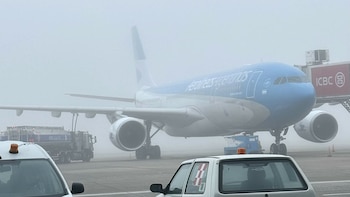 The dense fog forced the