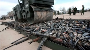 The UN promotes this day for firearm destruction.