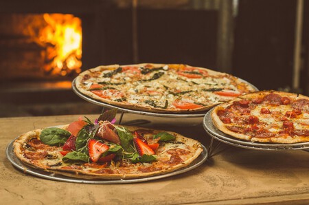 Three pizzas