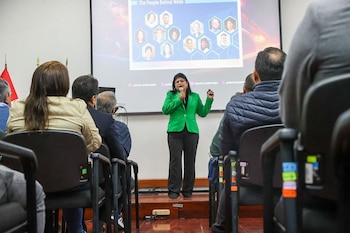Aracely Quispe visited the planetarium
