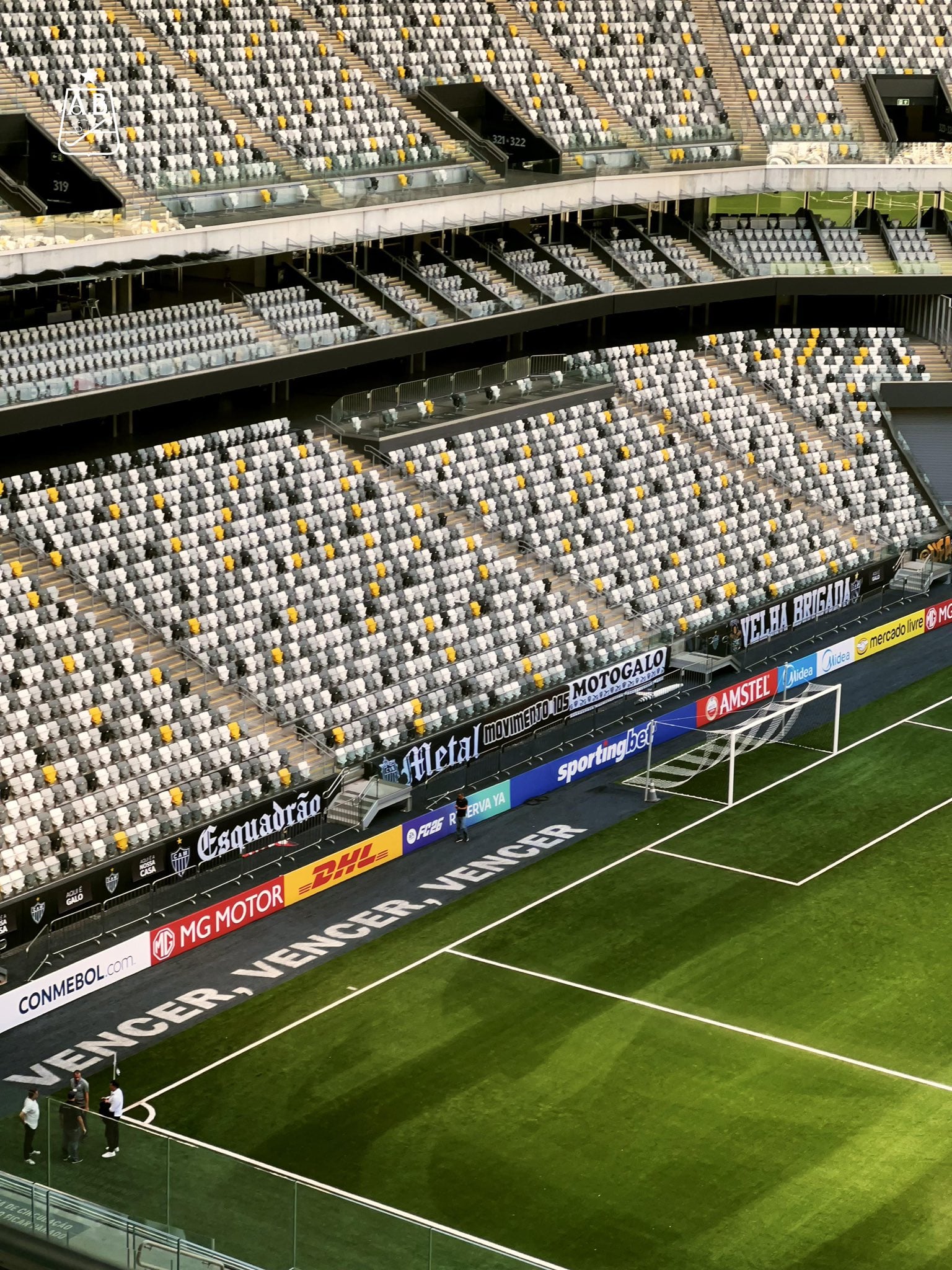 This is how the MRV sand is seen, where the Atlético Mineiro Vs. Bucaramanga of the South American Cup - Credit Atlético Bucaramanga