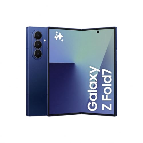 Samsung Galaxy Z Fold7 256GB - Galaxy AI, Lightweight and Foldable, Large Screen, 200MP Camera, 12GB Memory, Intense Blue
