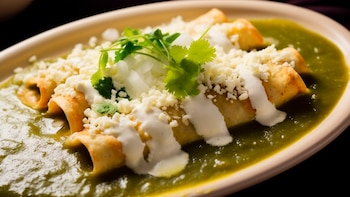 A suggested portion of enchiladas