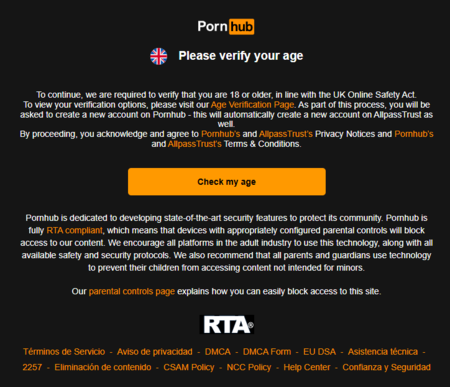 This is what, from now on, you will see all British users by accessing Pornhub | Image: Xataka