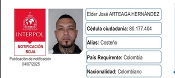 Interpol red circular on