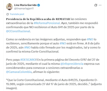 Garrido considers that the procedure