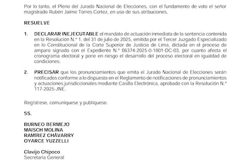 Jne declares inejecutable failure
