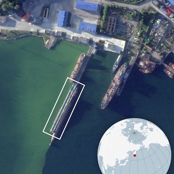 The image shows the damage