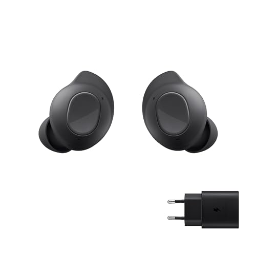 Samsung Galaxy Buds Fe + Loader - Wireless headphones, Cancellation Active Noise, Comfortable Adjustment, 3 Microphones, Tactile Control, Bajo Serious, Gray (Spanish version)