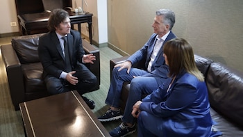 Javier Milei, Mauricio Macri and Patricia Bullrich
