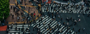 Shibuya Crossing, a busy intersection in Tokyo
