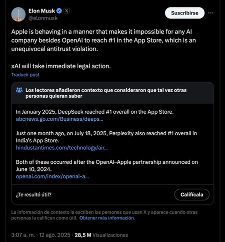 Screen Capture from Musk's Critique