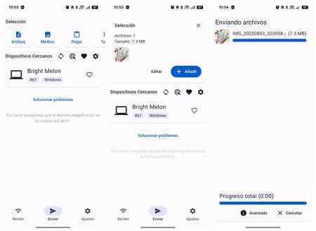 Localsend interface on Android | Image: Xataka
