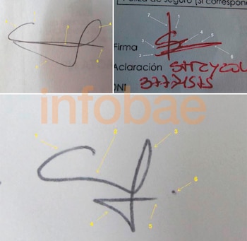 An expertise determined the signature was not from Cecilia