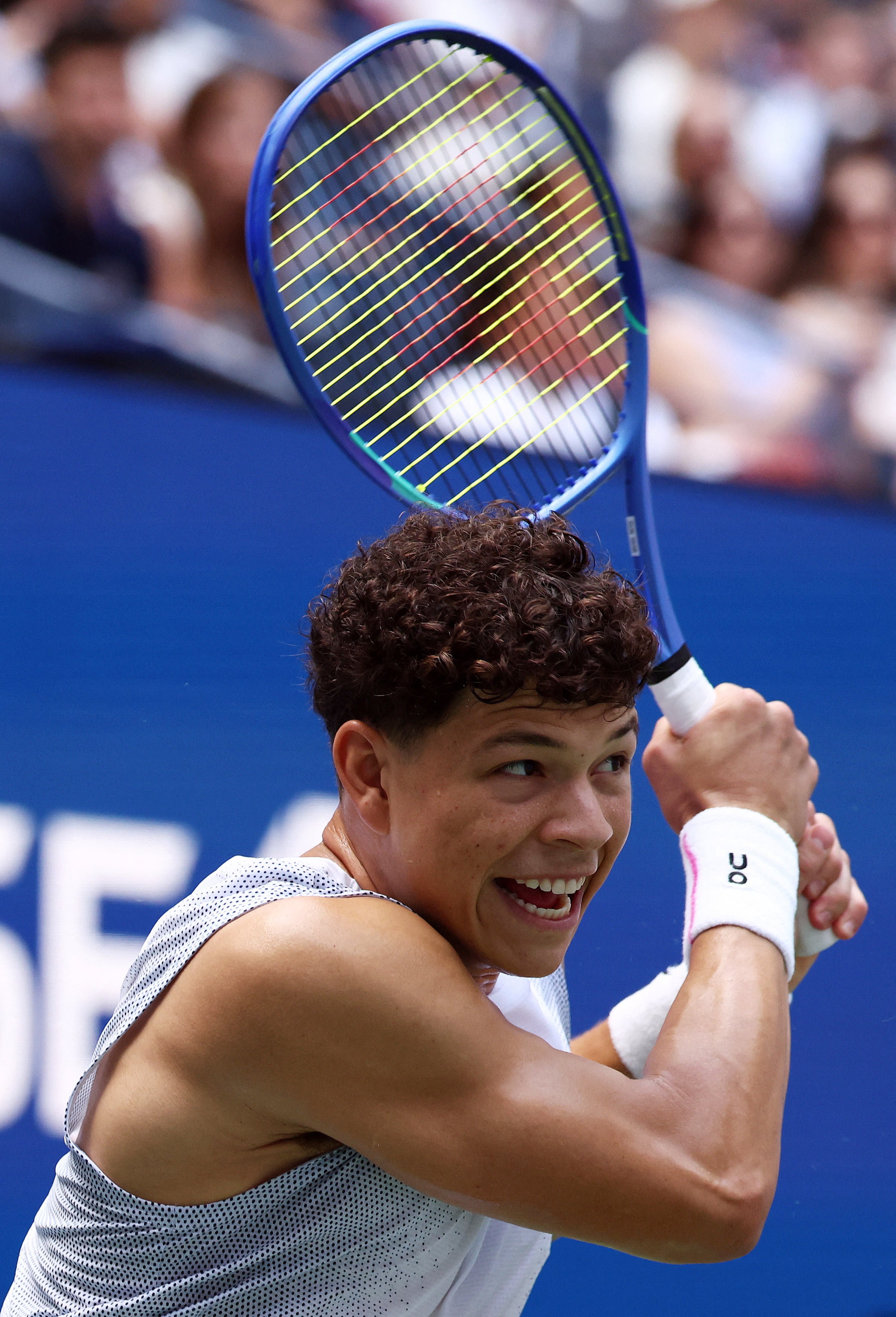 Ben Shelton in action against Ignacio Buse during the US Open