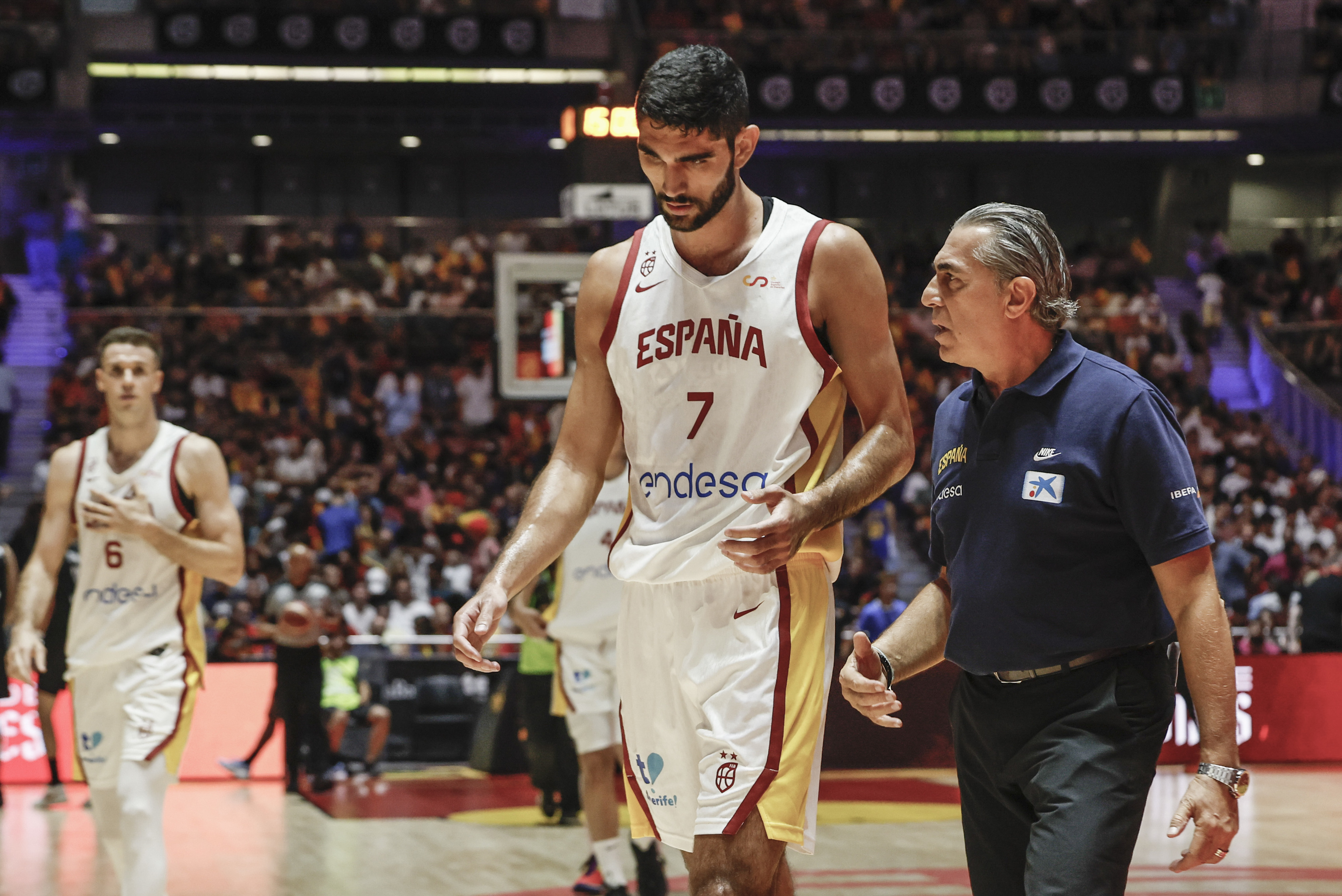 Scariolo, with Aldama, during one of the friendly selection.