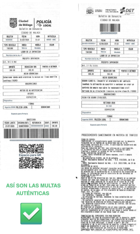 Malaga legitimate fine