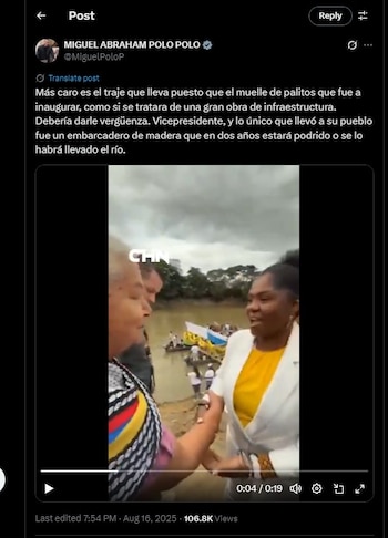 Miguel Polo Polo launched harsh criticism