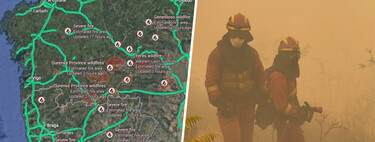 Map highlighting the main fire-affected areas in Spain