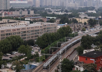 A train believed to be transporting Kim Jong-un