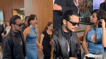 The couple was accompanied by
