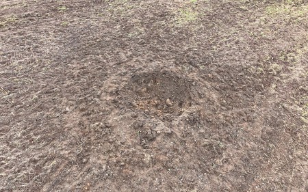 Impact site of the drone in Estonia