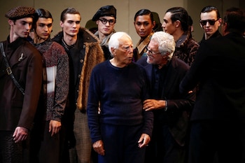 Giorgio Armani and Leo Dell'orco