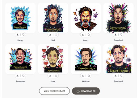 Screen capture of sticker creation