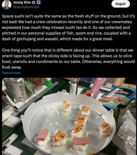 Sushi in space