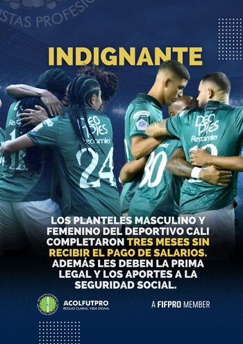 Deportivo Cali would owe salaries to