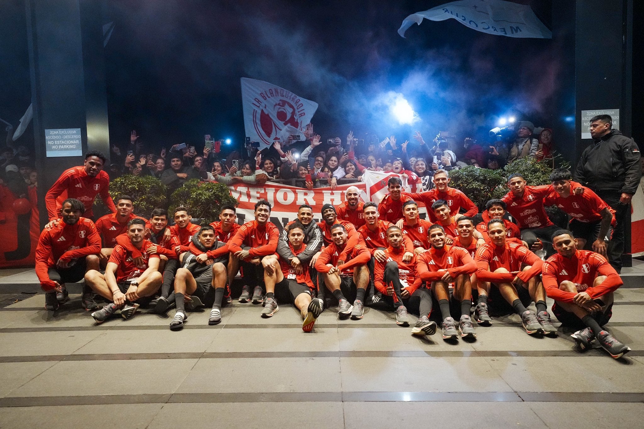Flag in Montevideo before Peru vs Uruguay - Credit: FPF.