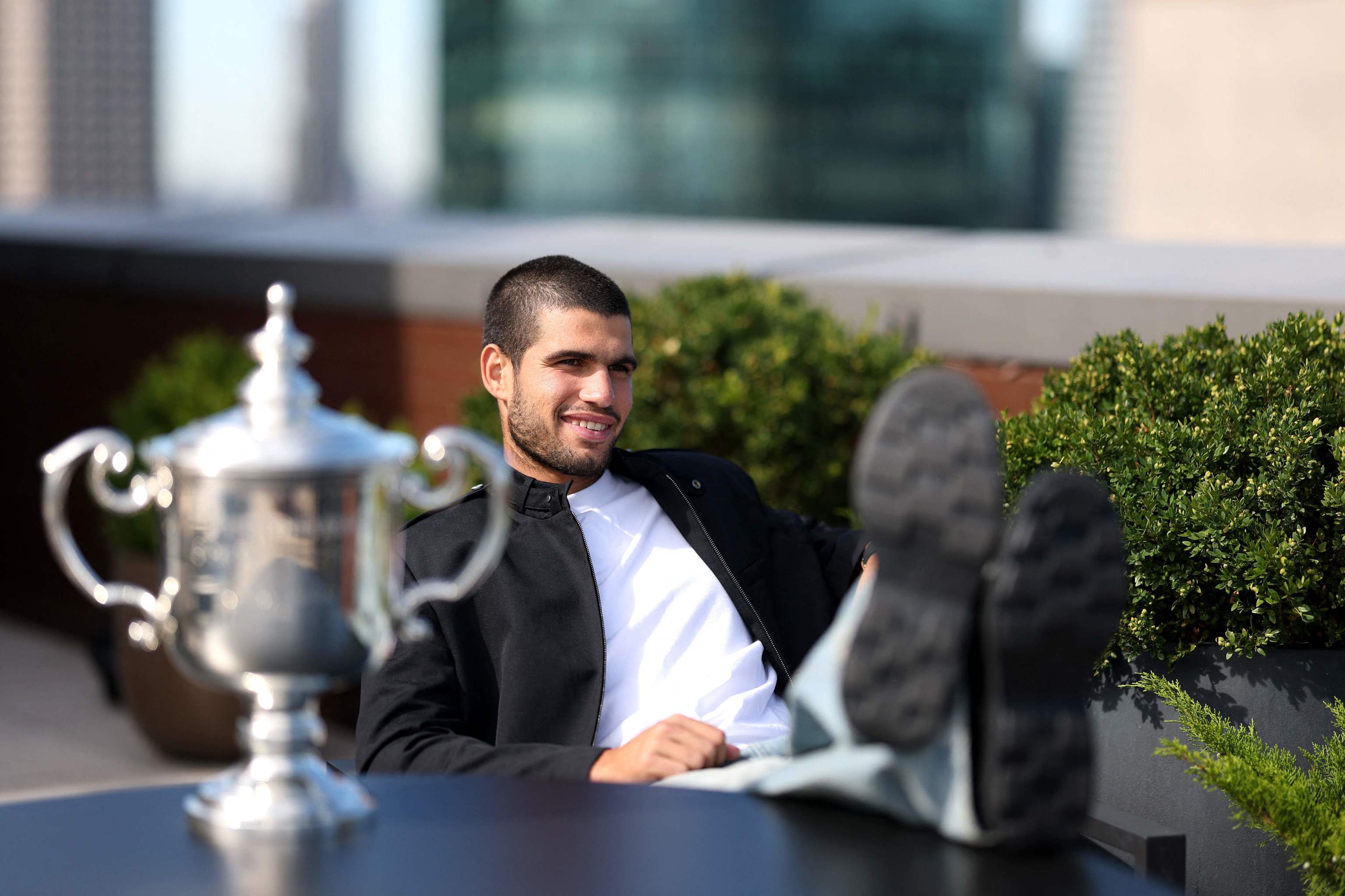 Nadal, Monday, on the roof of the Lotte New York Palace Hotel.